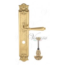 Дверная ручка Venezia на планке PL97 мод. Classic (полир. латунь) сантехническая, поворотник WC-4