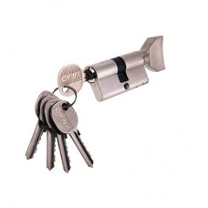 Цилиндровый механизм DAMX NW80mm SN (матовый хром) ключ/вертушка