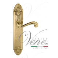 Дверная ручка Venezia на планке PL90 мод. Carnevale (полир. латунь) проходная