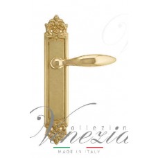 Дверная ручка Venezia на планке PL96 мод. Maggiore (полир. латунь) проходная