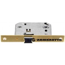Врезной замок Zambrotto L70 SB (матовое золото) сантехнический