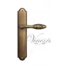 Дверная ручка Venezia на планке PL98 мод. Casanova (мат. бронза) проходная