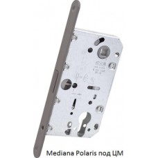 Врезной замок AGB Mediana Polaris под цилиндр. механизм (титан) без ответной планки