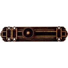 Шпингалет дверной латунный Corona 162мм (античная бронза)