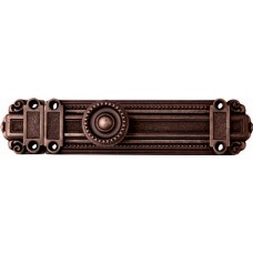 Шпингалет дверной латунный Corona 162мм (античное серебро)