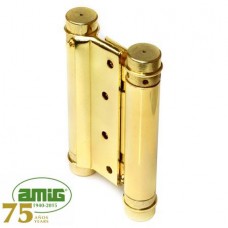 Дверная петля пружинная Amig-3037-75*126 (золото) 75мм