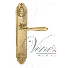 Дверная ручка Venezia на планке PL90 мод. Classic (полир. латунь) проходная