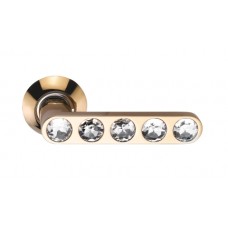 Дверная ручка Archie Sillur мод. 200 P.GOLD/CRYSTAL (золото/кристаллы)