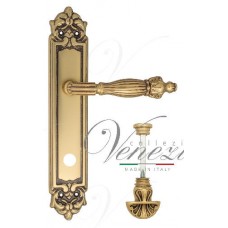 Дверная ручка Venezia на планке PL96 мод. Olimpo (франц. золото) сантехническая, поворотник WC-4
