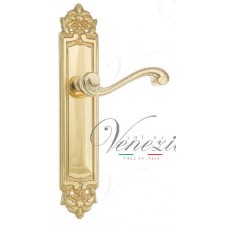 Дверная ручка Venezia на планке PL96 мод. Vivaldi (полир. латунь) проходная