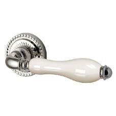 Дверная ручка Armadillo мод. Silvia CL 1 SILVER-925/LWP-109 (серебро 925/бежевый фарфор)