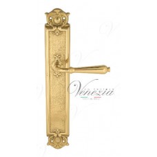 Дверная ручка Venezia на планке PL97 мод. Classic (полир. латунь) проходная