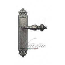 Дверная ручка Venezia на планке PL96 мод. Lucrecia (ант. серебро) проходная