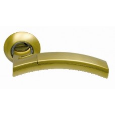 Дверная ручка Archie Sillur мод. 132 S.GOLD/P.GOLD (матовое золото/золото)
