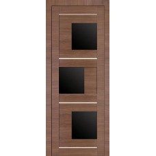 Дверь межкомнатная Profil Doors мод. 13-Х ДО чёрный триплекс (малага черри кроскут)