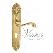 Дверная ручка Venezia на планке PL90 мод. Vivaldi (полир. латунь) под цилиндр