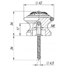 Упор дверной Fuaro DS SM01 AB-7 (кофе)