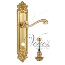 Дверная ручка Venezia на планке PL96 мод. Vivaldi (полир. латунь) сантехническая, поворотник WC-4