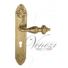 Дверная ручка Venezia на планке PL90 мод. Lucrecia (полир. латунь) под цилиндр