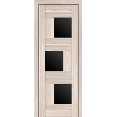 Дверь межкомнатная Profil Doors мод. 13-Х ДО чёрный триплекс (капуччино мелинга)