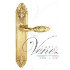 Дверная ручка Venezia на планке PL90 мод. Casanova (полир. латунь) проходная