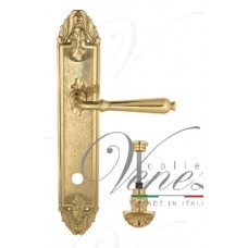 Дверная ручка Venezia на планке PL90 мод. Classic (полир. латунь) сантехническая, поворотник WC-4