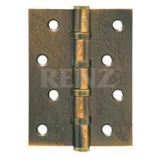 Дверная петля универ. RENZ DECOR 100мм (кофе) декоративная с узором FL 100-4BB FH CF