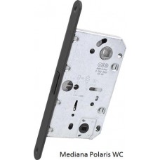 Врезной замок AGB Mediana Polaris сантехнический (черный) без ответной планки