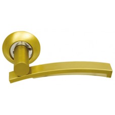 Дверная ручка Archie Sillur мод. 114 S.GOLD/MA (матовое золото/белый акрил)
